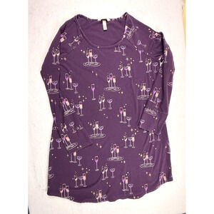 Soma cool nights sleepshirt small purple wine